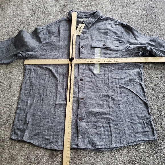 Duluth Shirt Mens Extra Large Blue Gray Button Up Flannel Free Swinging - Picture 10 of 12